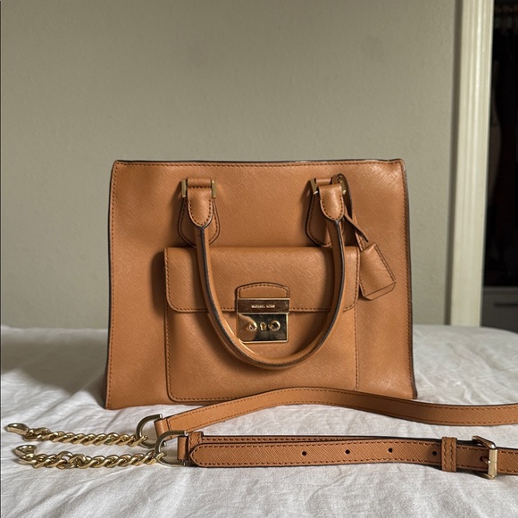 Michael Kors Brown/Tan Satchel - Picture 1 of 3